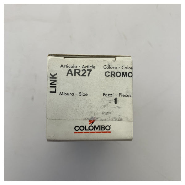 Colombo LINK AR27 Chrome Cloth Hanger � Durable Marine-Grade Metal Coat Hook for Moisture and Corrosion Resistance