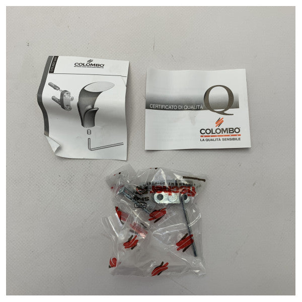 Colombo LINK AR27 Chrome Cloth Hanger � Durable Marine-Grade Metal Coat Hook for Moisture and Corrosion Resistance