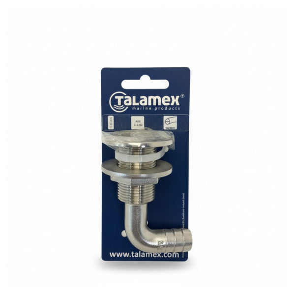 Talamex 17613001 وصلة هيكل بزواية قائمة من الفولاذ المقاوم للصدأ 316 لمعدات اليخوت 