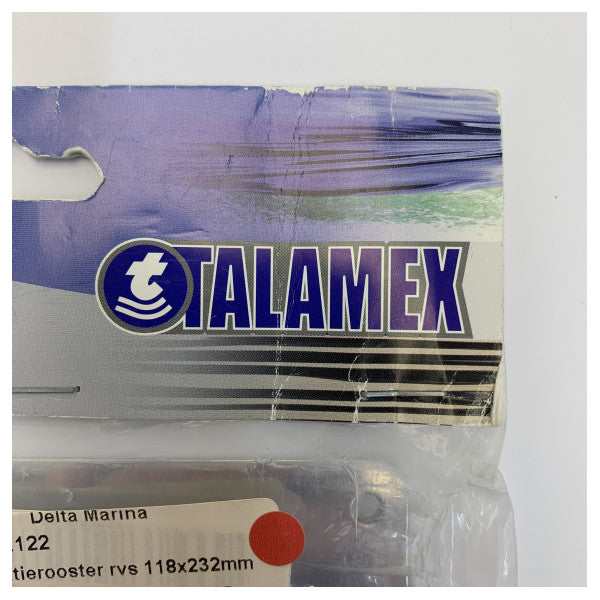 Talamex 78335122 rustfri stål ventilationsrist 118x232 mm 