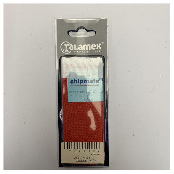 Talamex Signal Flag B Rouge 20x24 cm Drapeau de sécurité marine pour bateau A90093 