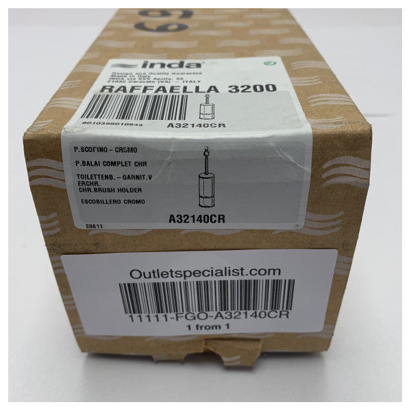 Inda Raffaela 32140CR toalettborsthållare i elegant kromfinish