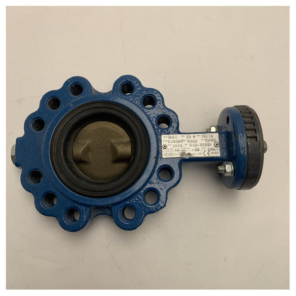 Ghibson BLK 1 DN65 GUS1400 16 bar valvla tal-butterfly blu 