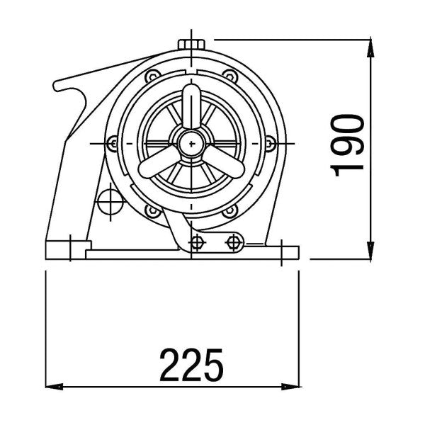 Lofrans Royal handankerlier 6 mm met kaapstander - 958080