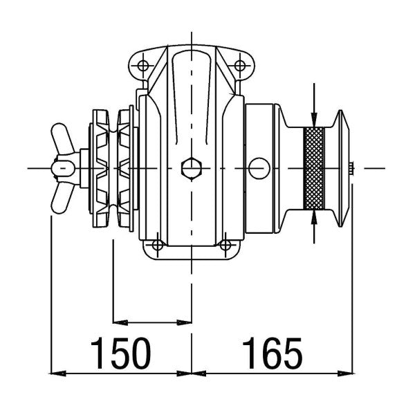 Lofrans Royal handankerlier 6 mm met kaapstander - 958080