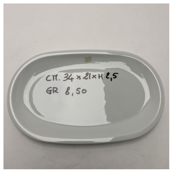 Ferretti 高品質オーバルセラミックトレイ - 耐久性、耐候性に優れた船舶用サービングトレイ