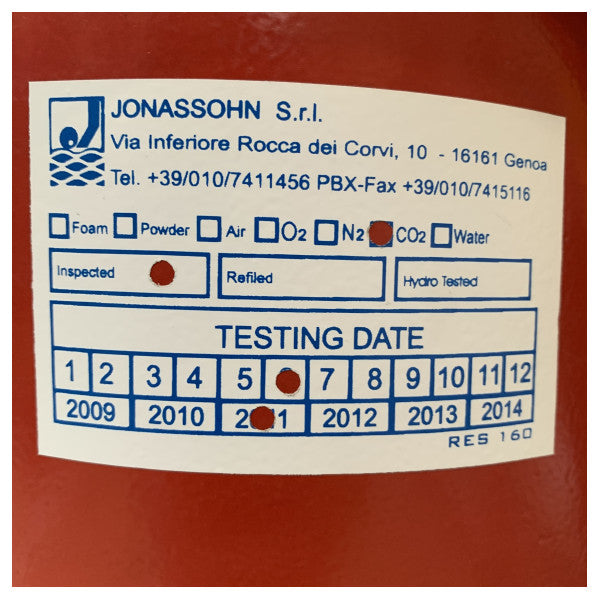 ABS CO2 Rullande Brandsläckare 20 kg B - SG00272 