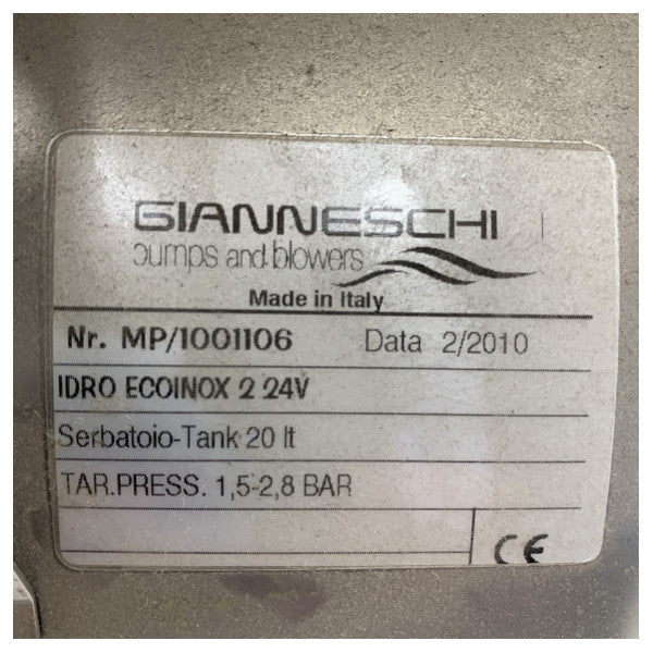 Gianneschi ECOINOX2 αντλία νερού υδροφόρου 55L/min 24V - 01ECOIB2NXPT