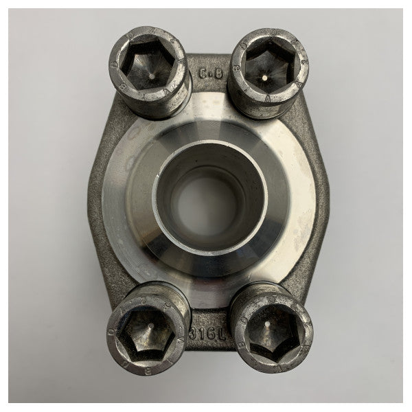 Marine Grade Edelstahl 316L Flanschkupplung 1,5 Zoll Linksgewinde Langlebig Seebeständig