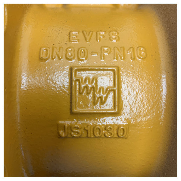 Hochwertige doppelt gekröpfte Absperrklappe DN80 für Marine- und Offshore-Anwendungen mit Positionssensor