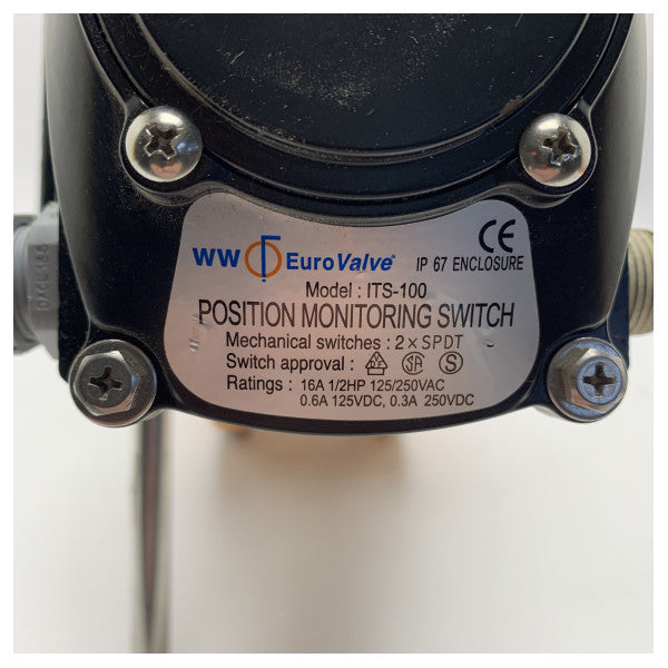 Hochwertige doppelt gekröpfte Absperrklappe DN80 für Marine- und Offshore-Anwendungen mit Positionssensor