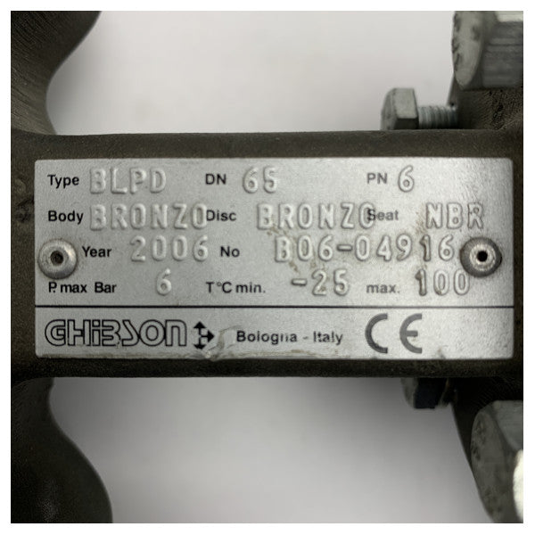 Marine Bronzeventil mit elektrischem Antrieb IP67 - DN65, 6 Bar Druck, langlebiges Offshore Marine Regelventil