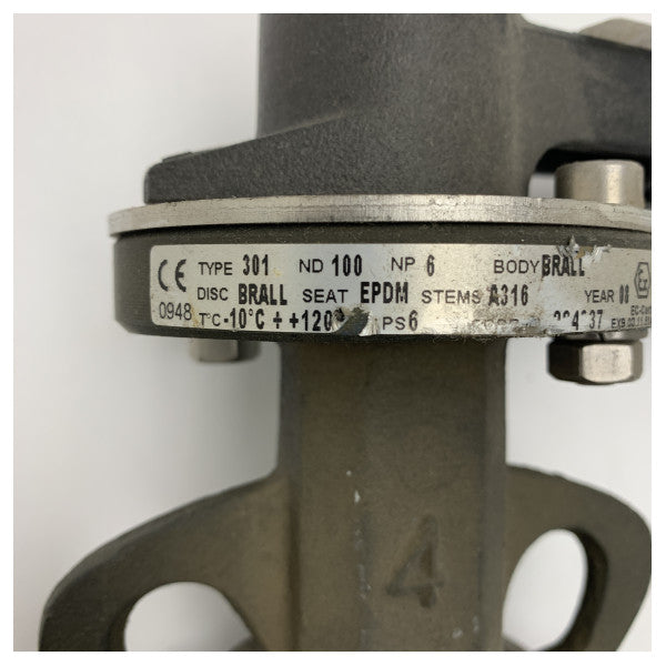 Hochwertige Absperrklappe aus Bronze DN100 PN6 für Marine- und Industriefluidkontrolle mit Korrosionsbeständigkeit