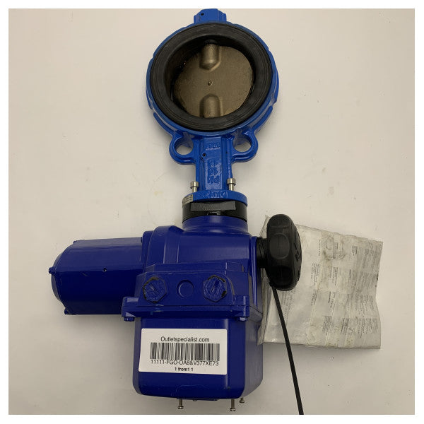 バーナード 高品質 DN125 船舶用ウェーハバタフライバルブ EPDMライナー付き バーナードコントロールズ 230V アクチュエーター付き