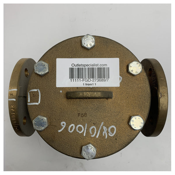 Filtro marino in linea di grado marino DN50 in bronzo e acciaio inox AISI per applicazioni marine resistenti alla corrosione