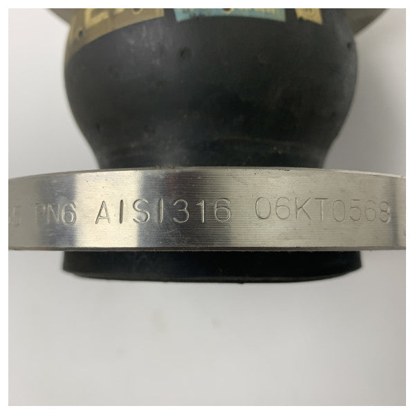 Flexibler Gummikompensator DN65 PN10/16 mit Edelstahlflanschen zur Schwingungsdämpfung und Wärmedehnung in Rohrleitungssystemen