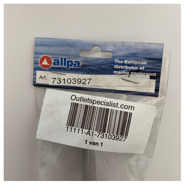 Allpa fixed aluminium cleat 200 x 45 mm - 73103927