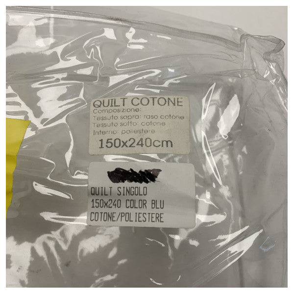 キルトCotoneネイビーブルーシングルマリンキルト-ボートや船のための耐久性のある防水コットンサテンの寝具