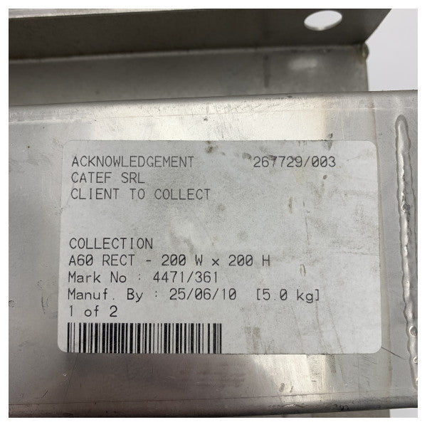 Gianneschi Approved Marine-Grade Stainless Steel Shutter Cutter Catef A60