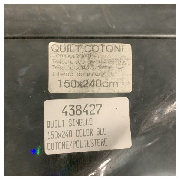 Моряшко одеяло за каюта Синьо 150x240 cm Издръжлив памук-полиестер Морско спално бельо Комфорт