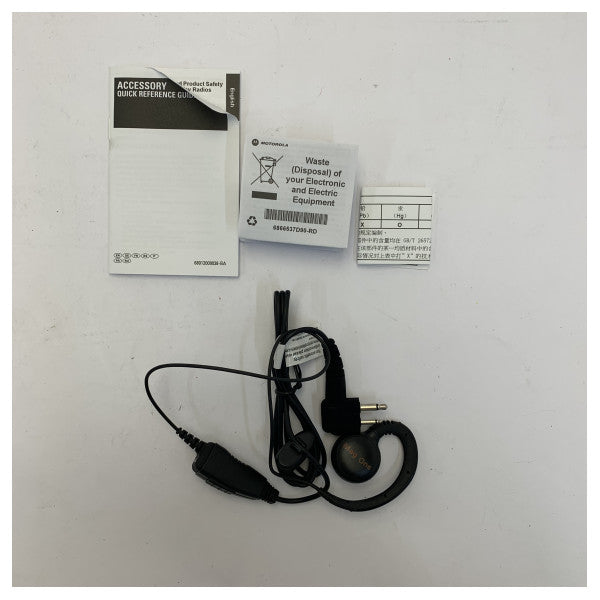 Auricular giratorio Motorola Mag One PMLN6532A con micrófono en línea y PTT 