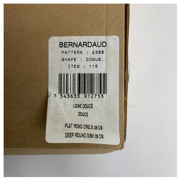 Bernardaud Korkealaatuinen valkoinen posliini pyöreä tarjoilulautanen