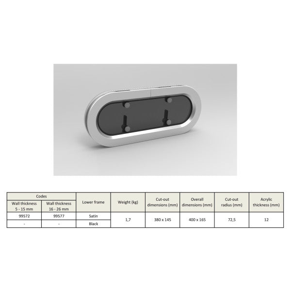 Goiot Evolution 33.10 porthole 400 x 165 - 16 mm - 99586