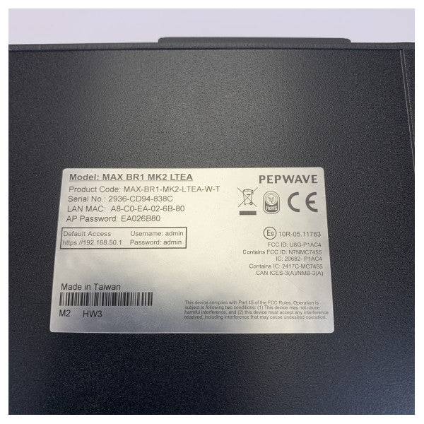 Pepwave MAX BR1 MK2 LTEA Pomorski mobilni usmjerivač Amerike/EMEA 