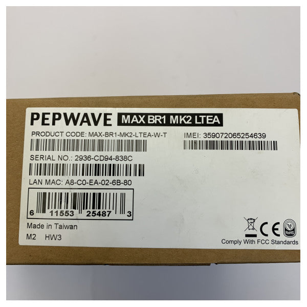Pepwave MAX BR1 MK2 LTEA Pomorski mobilni usmjerivač Amerike/EMEA 
