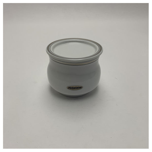 Висококачествена керамична захарница Pershing Richard Ginori със сребърен ръб