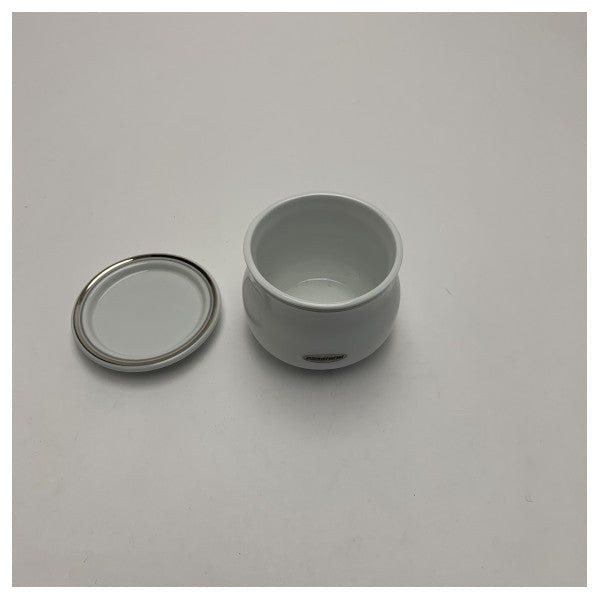 Висококачествена керамична захарница Pershing Richard Ginori със сребърен ръб