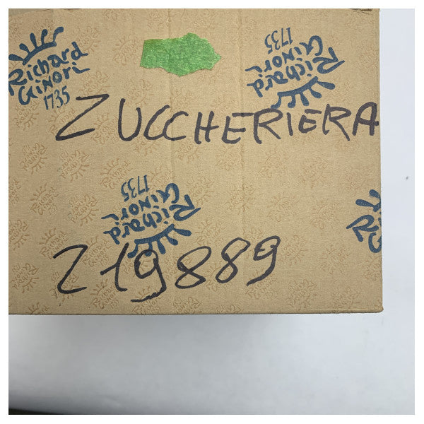 Висококачествена керамична захарница Pershing Richard Ginori със сребърен ръб