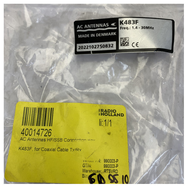 ACアンテナ K483F HF/SSB接続ボックス コアキシャルケーブル Tx/Rx - マリン 