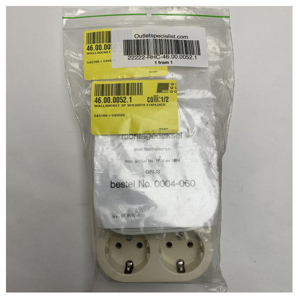 Морски клас захранващ стенен контакт с четири двойни изхода - устойчив на атмосферни влияния и издръжлив