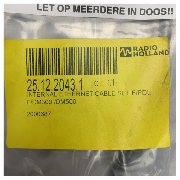 Danelec Marine VDR intern kabelsats för DPU - hållbara Cat5 Ethernet- och 40-pin ribbon-kablar för fartygssystem