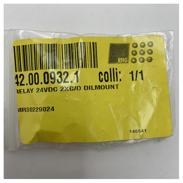 Морско реле 24V DC 2x C/O Dilmount - устойчив компактен електрически компонент за кораби - MR30229024