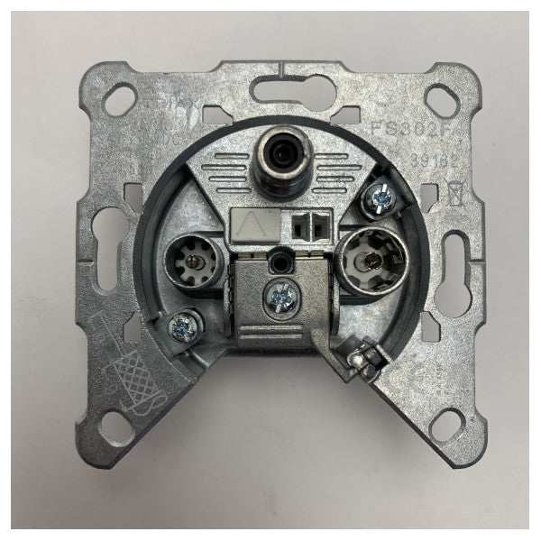 Hirschmann TV/FM/SAT гнездо за стена - издръжлив метален морски конектор за надеждно приемане на сигнала