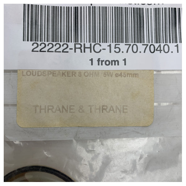 Sailor Thrane and Thrane Marine Radio Speaker 8 Ohm Waterproof Corrosion-Resistant Compact Metal Speaker for Maritime Use