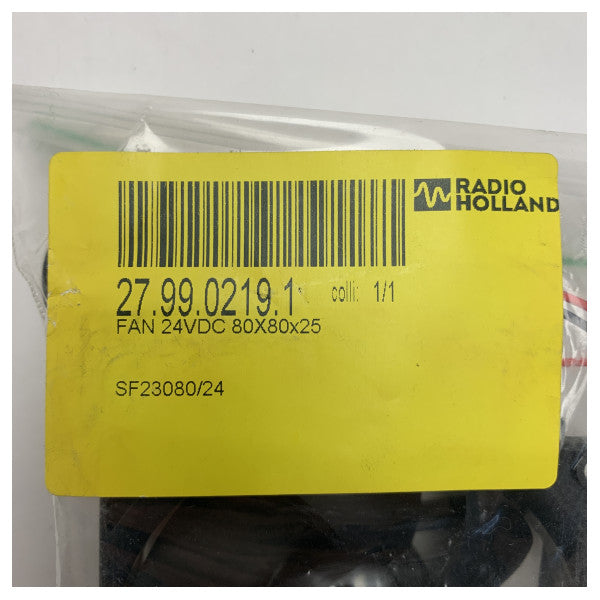 Sunon 24V DC морски охлаждащ вентилатор 80x80x25mm с MagLev лагери за електроника - SF23080/24