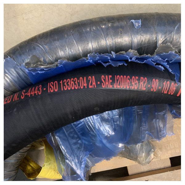 Морський вихлопний шланг 90 мм - міцна гнучка гумова труба для систем мокрої витяжки, схвалена DNV