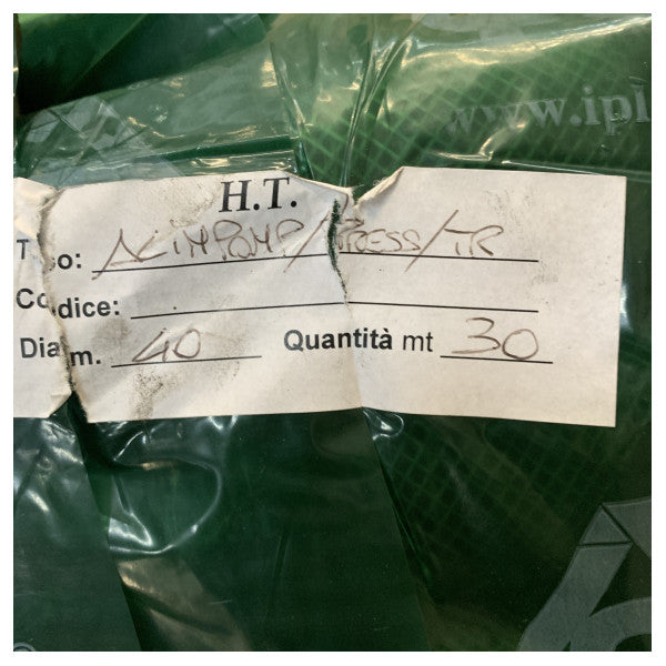 Alimpomp Press TR Lebensmittelqualität Pvc-Schlauch D40 mm Länge 30M 