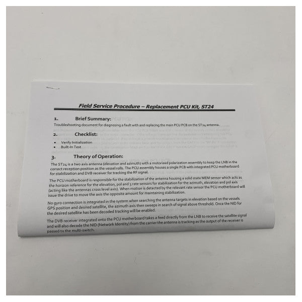 Cobham Sea Tel 24 VSAT PCU udskiftningssæt til pålidelig maritim satellitkommunikation - S-135913