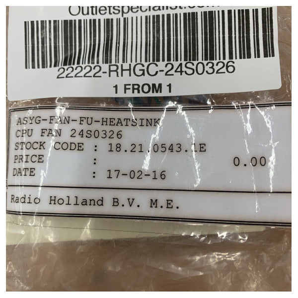 Sanyo Denki 24S0326 Ventoinha de Arrefecimento da CPU para Eletrónica Marítima 
