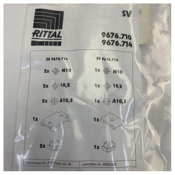 Rittal SV 9676.710 Клемний блок для рейки мідний морський електричний компонент 