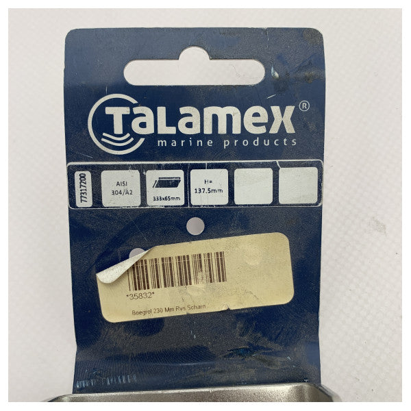 Talamex Roller de arco de acero inoxidable con bisagra 230 x 89 mm - 77317200