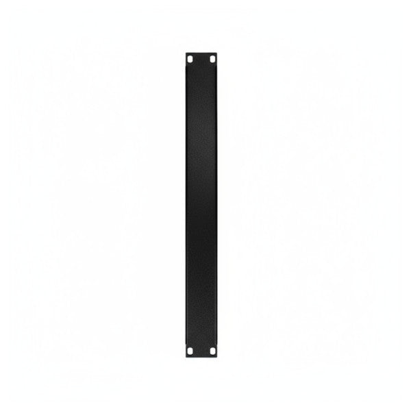 1U Black Steel Rack Panel for Maritime Cabinets - Blank Filler Plate 1