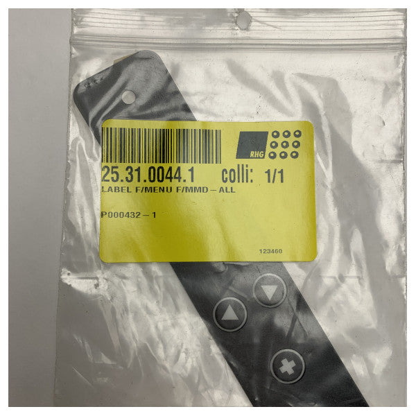 Hatteland Marine Control Panel Label - P000432-1 