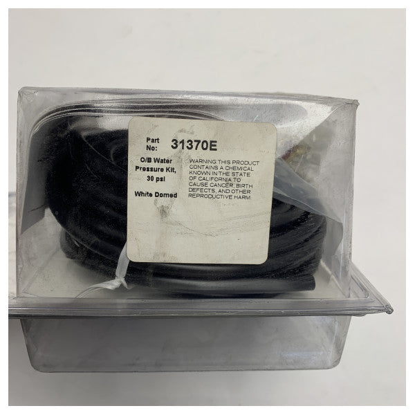 Teleflex 31370E Vattentrycksmätarsats för utombordsmotorer &ndash; Vit urtavla, 30 PSI 