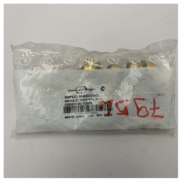 Raccordo maschio in ottone di alta qualità da 1/2 pollice per impianti idraulici marini e sistemi idrici resistenti alla corrosione