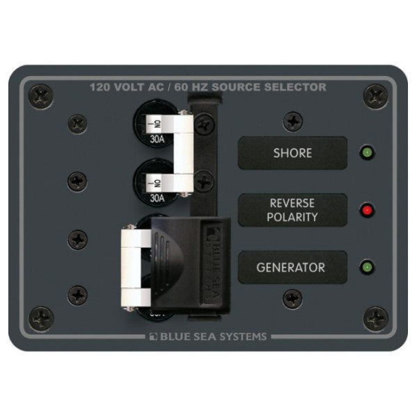 Blue Sea 120V 30 Amp source selector | shore power | Generator - 8032-BSS